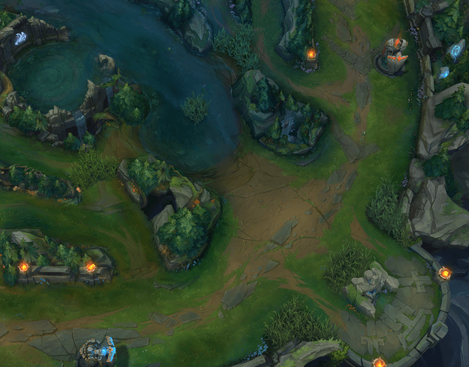 Support lane on Summoner's Rift